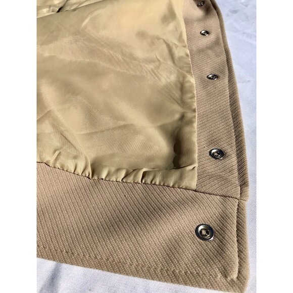 Vtg 70s Mens Tan Haggar Leisure Jacket 42 Big Collar Textured Poly Western Pearl - Picture 14 of 16